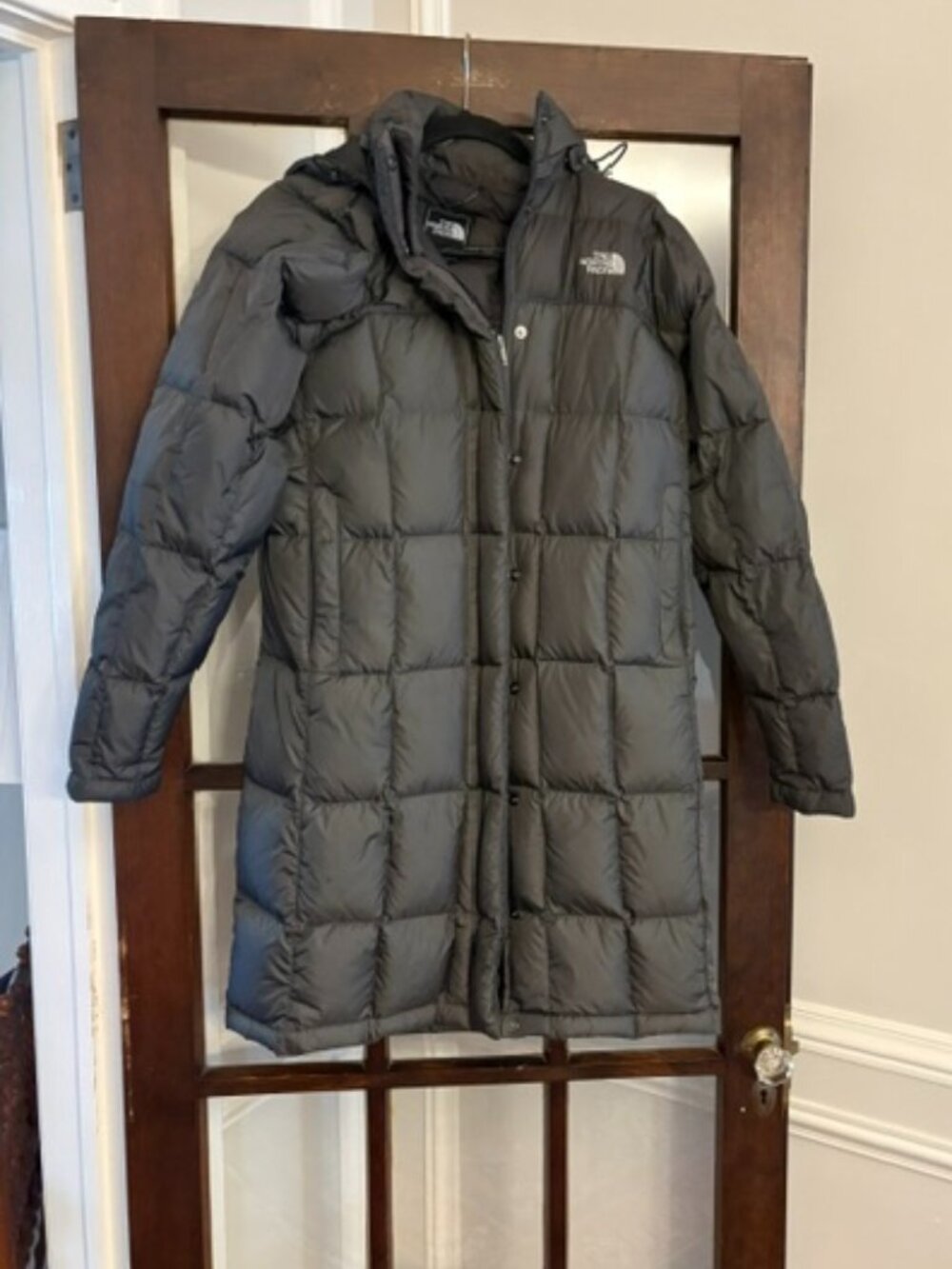 The North Face Metropolis 600 Down Hooded Parka in Gray, Size Medium